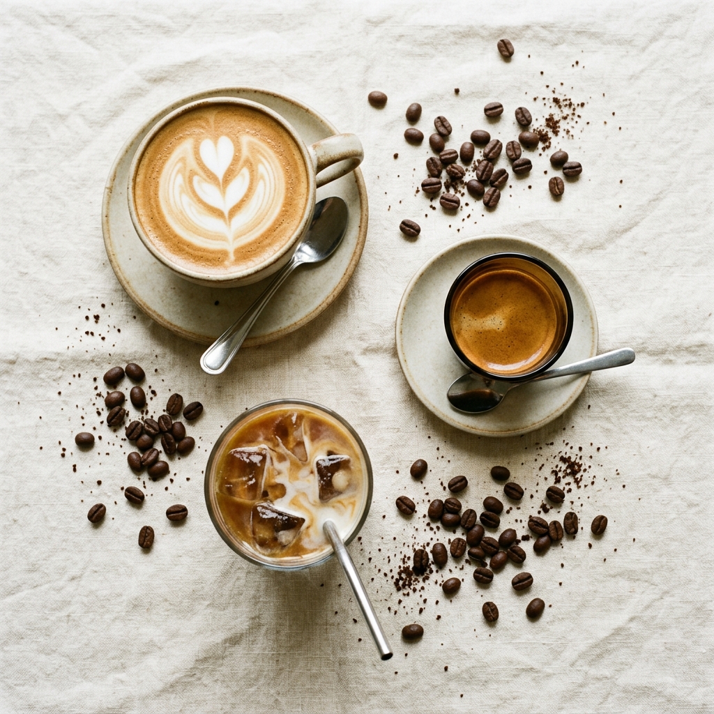 Rich espresso shot brewed with house signature blend
